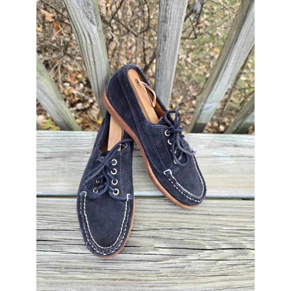 Rancourt & Co X Taylor Stitch Collab USA Handmade Suede‎ Boat Shoes Men's Sz 6D